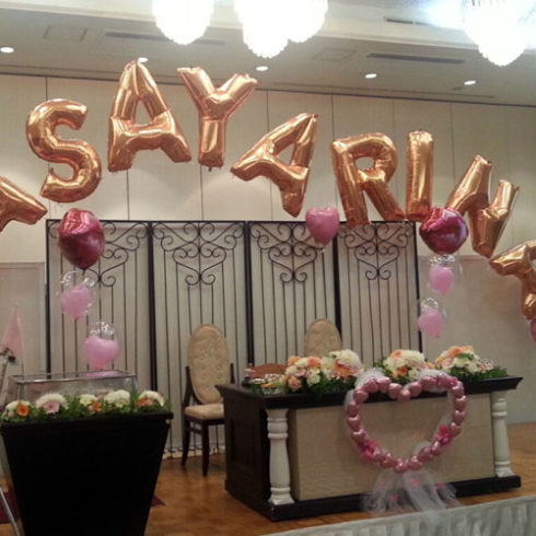 文字のバルーン