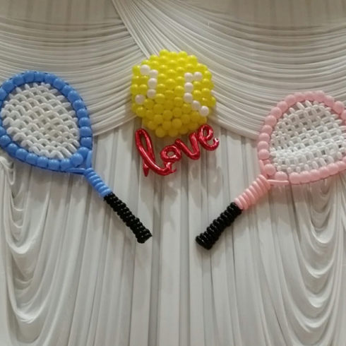 テニスラケットバルーンアート