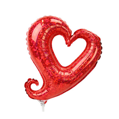 赤のオープンハートのバルーン